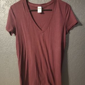 Purple v-neck tee